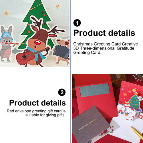 Christmas Card 3D Gratitude Greeting for Teacher 2
