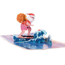 3D Christmas Folding Card with Envelope Featuring Tree and