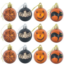 Halloween Hanging Balloons Pumpkin Bat Spider Web 12 Pcs