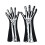Skull Skeleton Gloves White Bone Full-Finger Halloween 1