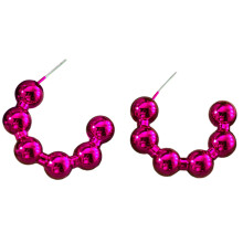 Resin Huggie Earrings Colorful Dome Geometry