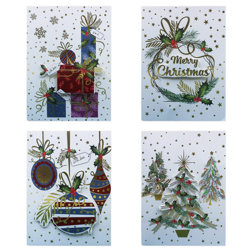 Christmas Music Card Pattern Greeting Card 3D