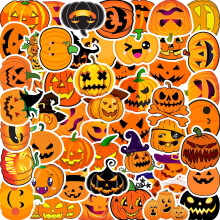 Halloween Pumpkin Stickers Vinyl Waterproof 200