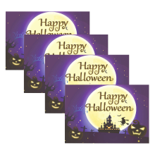 Halloween Linen Napkins Set 4 pcs 12x18 inch Country Style