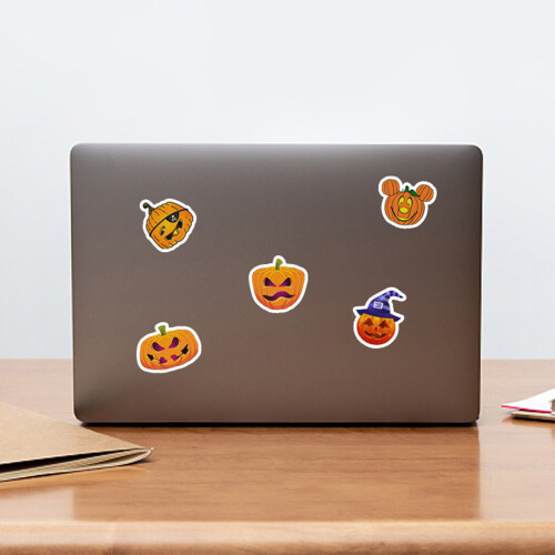 Halloween Pumpkin Stickers Vinyl Waterproof 200 2