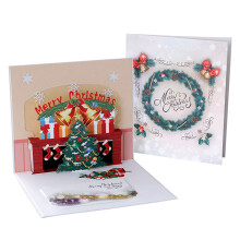 Happy Holidays Pop-up Cards Handmade 3D Christmas Greetings