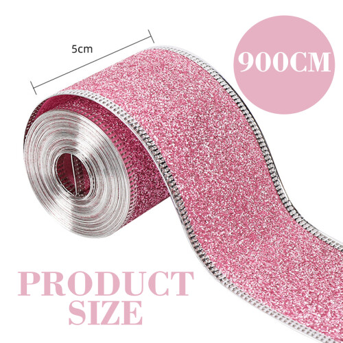 Glitter Ribbon with Metallic Edge 2.5cm x 10m 1