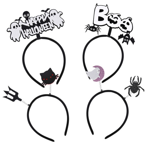 Halloween Headbands Ghost Witch 4 Pcs