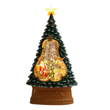 Christmas Snow Globe Holiday Ornament with Lights