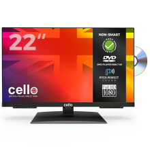 Cello C2224F 22 inch Full HD Frameless TV Built in DVD Freeview HD Built in Satellite Pitch Perfect Speakers HDMI and USB for live recording of digita