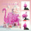 Flamingo Christmas Tree Topper Artificial Feathers 3
