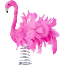 Flamingo Christmas Tree Topper Artificial Feathers
