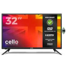 Cello C3220F 32" inch HD Ready LED TV with built in DVD player with Freeview HD Built in Satellite receiver 3 X HDMI and USB 2.0 to record Live TV Mad
