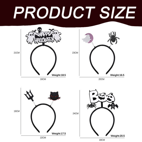 Halloween Headbands Ghost Witch 4 pcs 1