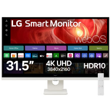 LG Smart Monitor 32U721SA-W, 32" 4K VA, USB-C (65W), USB-C, White