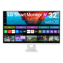 LG 32" 4K Smart Monitor U7s AI 32U721SB-W, webOS, USB-C 65W, White