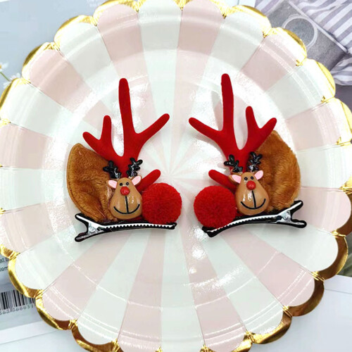 Christmas Hairpin Tree Branches Reindeer Antlers 1