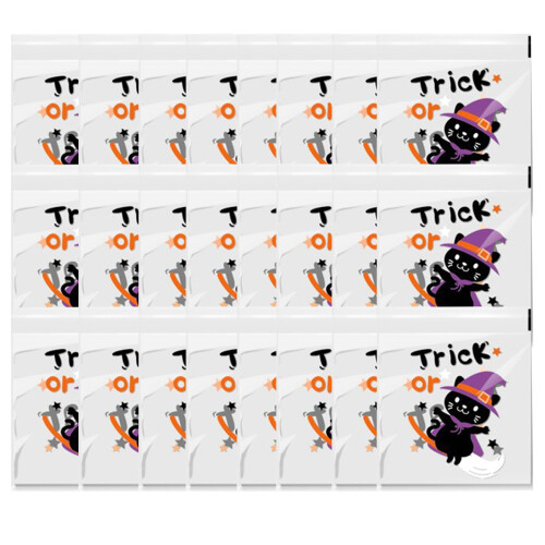 Clear Self-Adhesive Halloween Candy Bags 100 pcs