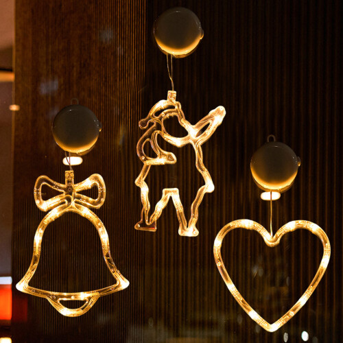 Christmas LED Light with Suction Cup for Window Decoration