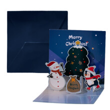 3D Pop-Up Christmas Cards Paper Love Holiday Gift Covers