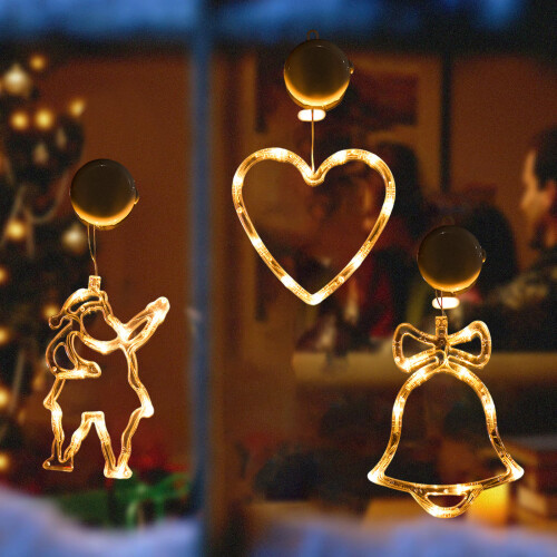 Christmas LED Light with Suction Cup for Window Decoration 1