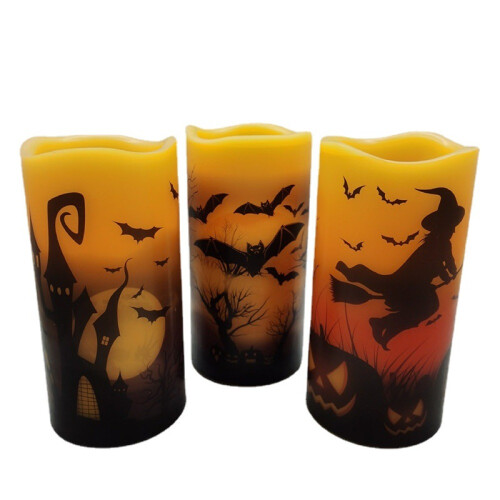 Halloween Lantern Table Decor Set Pumpkin Crow Bat Spider