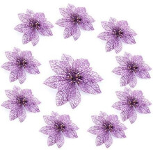 Purple Christmas Flowers Decoration Hollow Fabric Tree