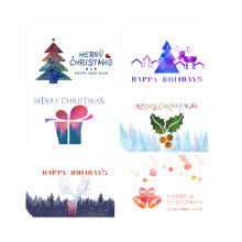 Christmas Greeting Card Set with Envelopes and Stickers