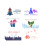 Christmas Greeting Card Set with Envelopes and Stickers 1