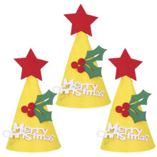 Beavorty Kids Santa Hat Bonnet Christmas Felt Cap