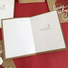 Christmas 3D Greeting Card Kraft Paper Stamping