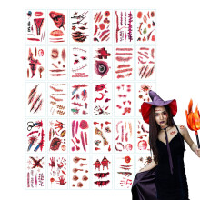 Halloween Temporary Tattoos Fake Scars Bloody Wounds 30