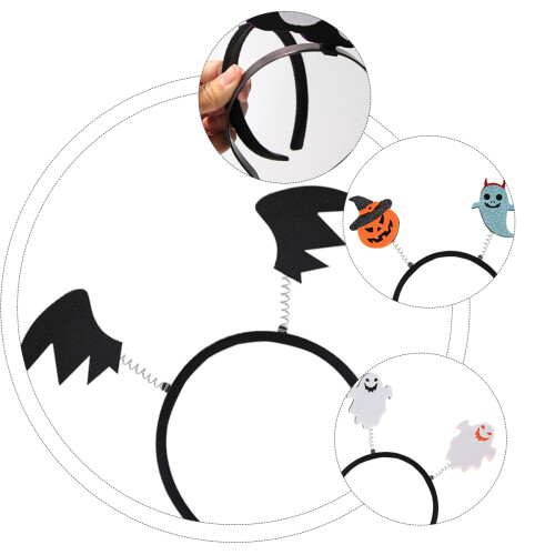 Halloween Headbands Ghost Witch 4 pcs 2