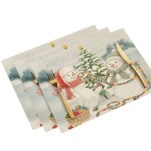 Cotton Table Linen for Christmas Winter Parties