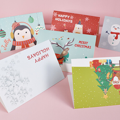Christmas Greeting Card Set with Envelopes and Stickers 2