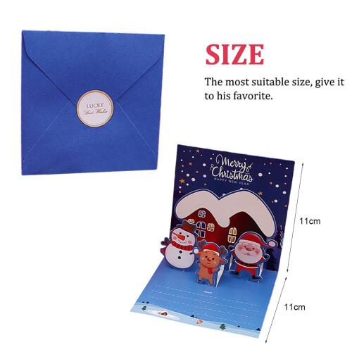 Christmas Envelope Postcards for Friends Pop-Up Cards 1