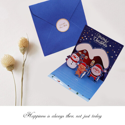 Christmas Envelope Postcards for Friends Pop-Up Cards 2