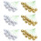 Glitter Artificial Magnolia Ornaments for Christmas Tree 1