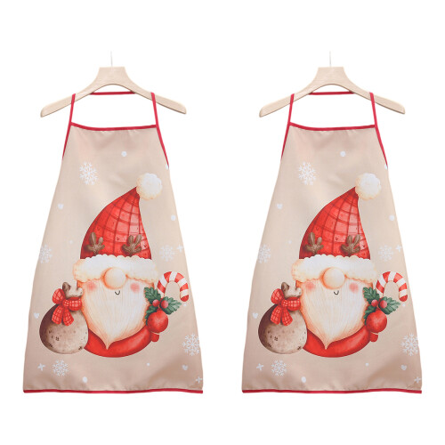 Christmas Apron Elf Snowman Santa Adjustable Kitchen