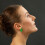 Resin Huggie Earrings Colorful Dome Geometry 2