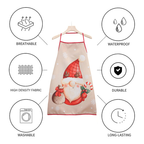 Christmas Apron Elf Snowman Santa Adjustable Kitchen 2