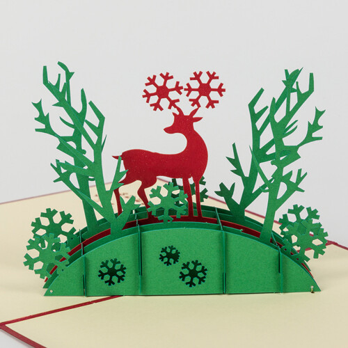 Christmas Card Handmade 3D Popup Greeting Card 1