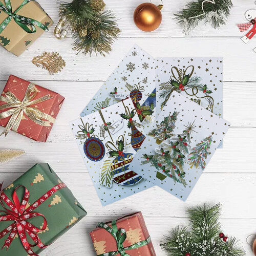 Christmas Music Card Pattern Greeting Card 3D 2