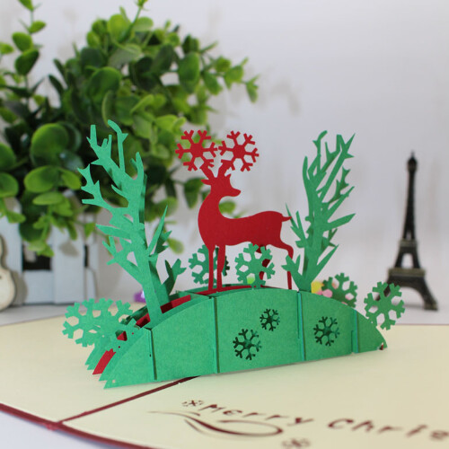 Christmas Card Handmade 3D Popup Greeting Card 2