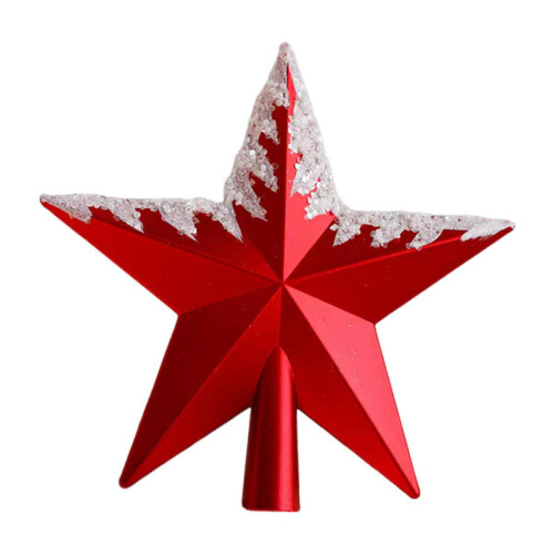 Velvet Star Tree Topper Red 1 Piece