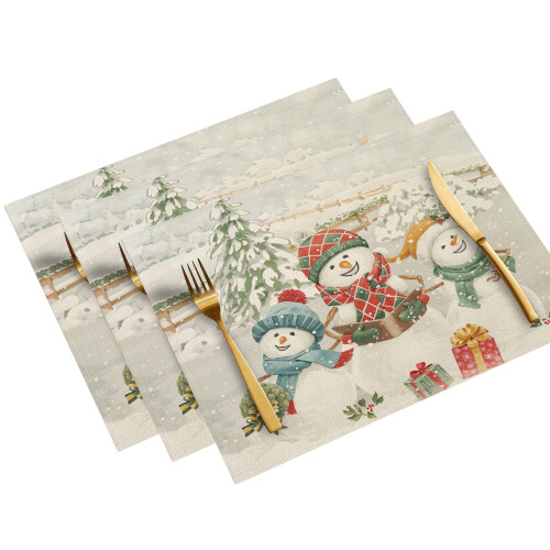 Cotton Table Linen for Christmas Winter Parties