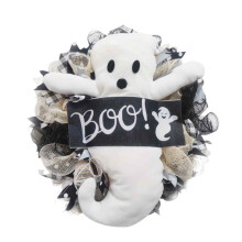 Halloween Ghost Fall Wreath Front Door Hanging 1 Pack