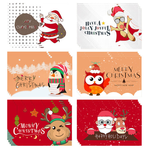 Christmas Greeting Card Set with Envelopes and Stickers