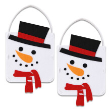 Christmas felt gift bags for biscuits and candy, 12 pcs