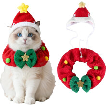 Plush Cat and Dog Christmas Headband with Tree Hat
